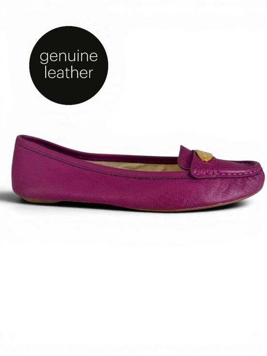 MICHAEL Michael Kors Shoes - MICHAEL MICHAEL KORS Purple Leather Loafers Ballet Flats Classic size 7m
